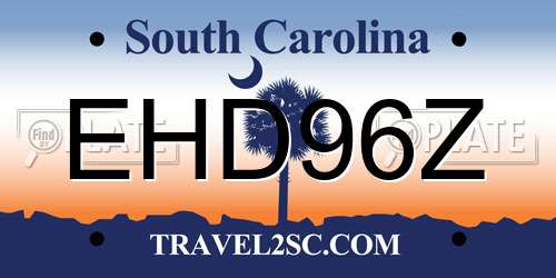 EHD96Z South Carolina License Plate
