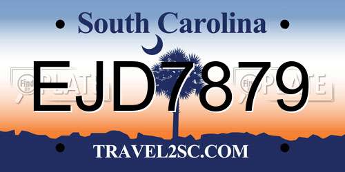 EJD7879 South Carolina License Plate
