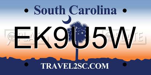 EK9U5W South Carolina License Plate