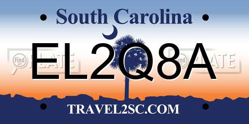 EL2Q8A South Carolina License Plate