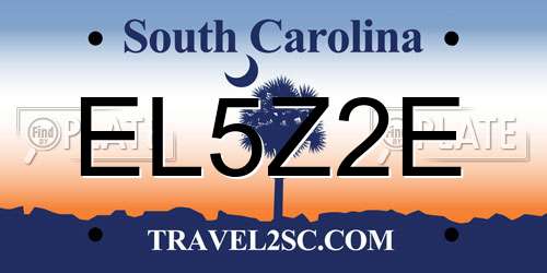 EL5Z2E South Carolina License Plate