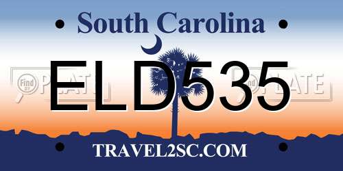 ELD535 South Carolina License Plate