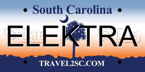 ELEKTRA South Carolina License Plate