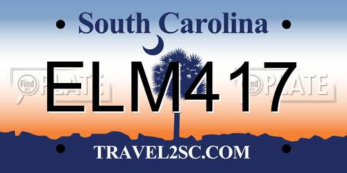 ELM417 South Carolina License Plate