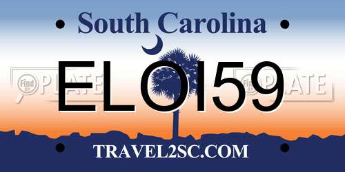 ELOI59 South Carolina License Plate