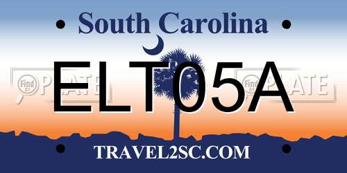 ELT05A South Carolina License Plate
