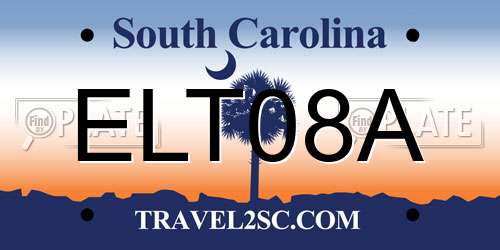 ELT08A South Carolina License Plate
