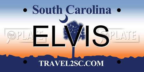 ELVIS South Carolina License Plate