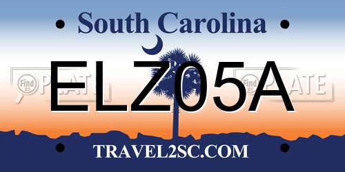 ELZ05A South Carolina License Plate