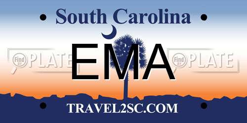 EMA South Carolina License Plate