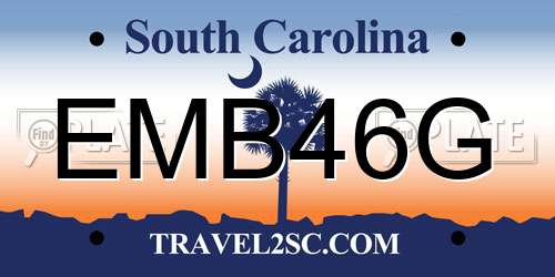 EMB46G South Carolina License Plate