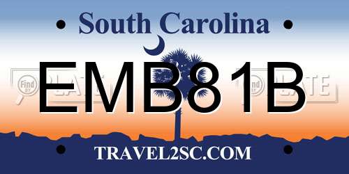 EMB81B South Carolina License Plate