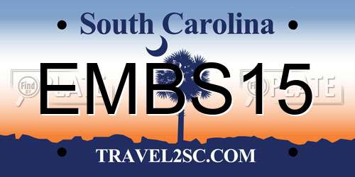 EMBS15 South Carolina License Plate