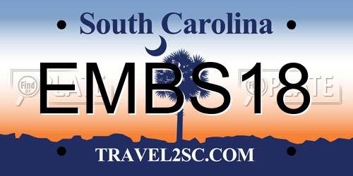EMBS18 South Carolina License Plate
