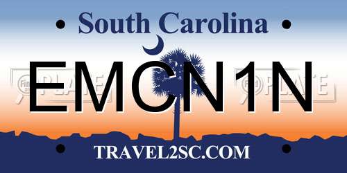 EMCN1N South Carolina License Plate