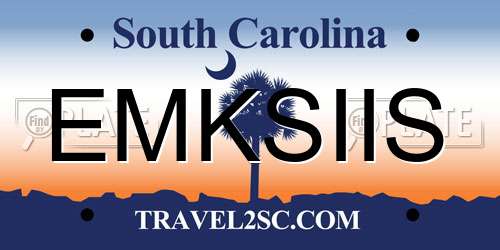 EMKSIIS South Carolina License Plate