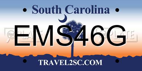 EMS46G South Carolina License Plate