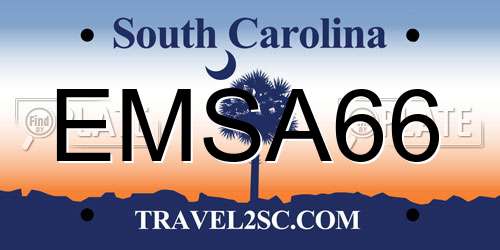 EMSA66 South Carolina License Plate