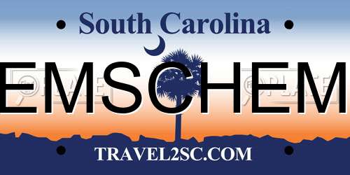 EMSCHEM South Carolina License Plate