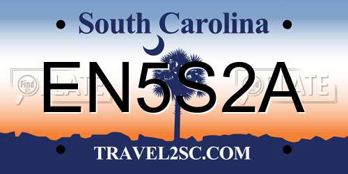 EN5S2A South Carolina License Plate