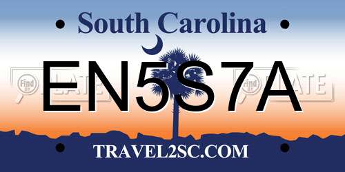 EN5S7A South Carolina License Plate