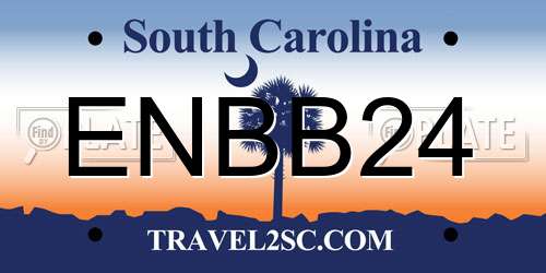 ENBB24 South Carolina License Plate