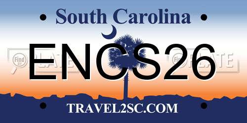 ENCS26 South Carolina License Plate
