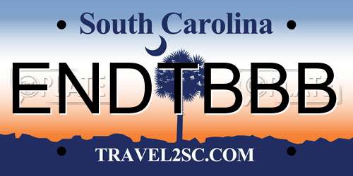 ENDTBBB South Carolina License Plate