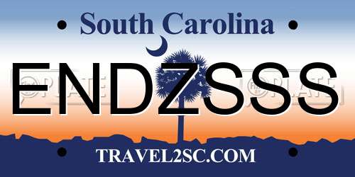 ENDZSSS South Carolina License Plate