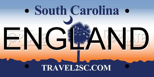ENGLAND South Carolina License Plate