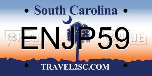 ENJP59 South Carolina License Plate
