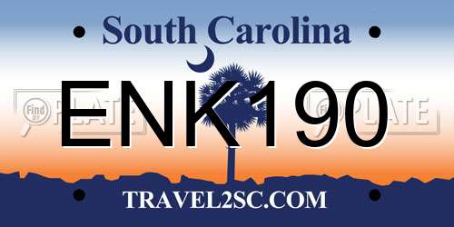 ENK190 South Carolina License Plate
