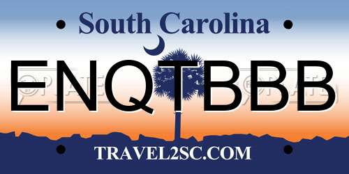 ENQTBBB South Carolina License Plate