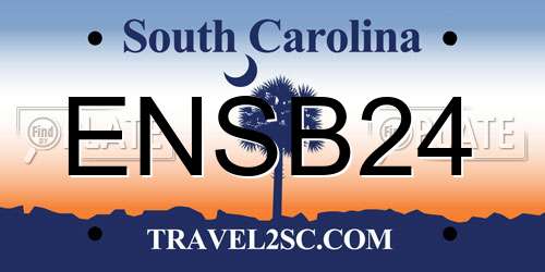 ENSB24 South Carolina License Plate