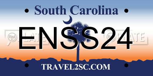 ENSS24 South Carolina License Plate