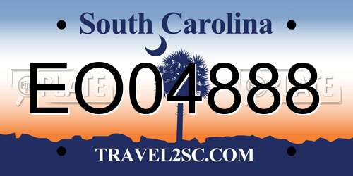 EO04888 South Carolina License Plate
