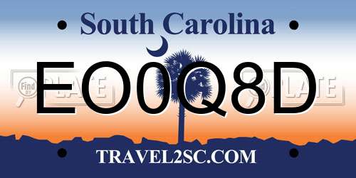EO0Q8D South Carolina License Plate