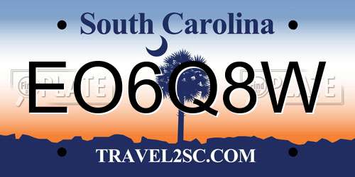 EO6Q8W South Carolina License Plate