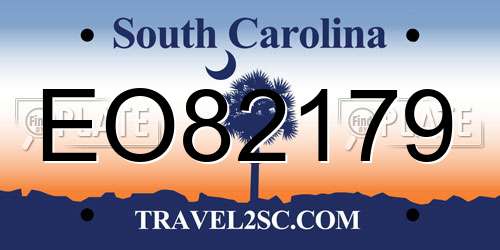 EO82179 South Carolina License Plate