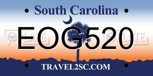 EOG520 South Carolina License Plate