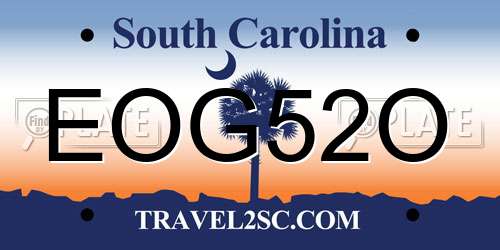 EOG52O South Carolina License Plate