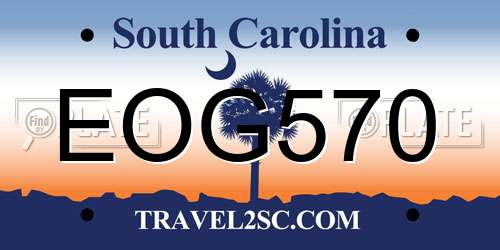 EOG570 South Carolina License Plate