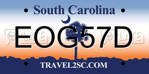 EOG57D South Carolina License Plate