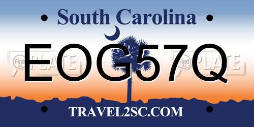 EOG57Q South Carolina License Plate