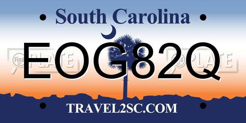EOG82Q South Carolina License Plate