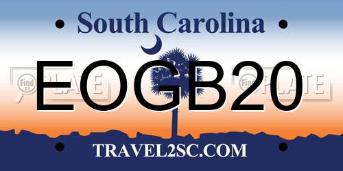 EOGB20 South Carolina License Plate