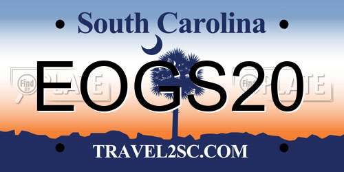 EOGS20 South Carolina License Plate