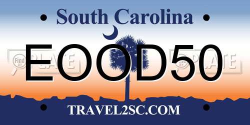 EOOD50 South Carolina License Plate