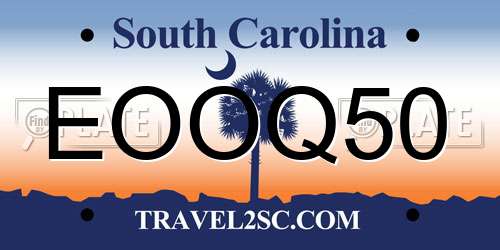 EOOQ50 South Carolina License Plate