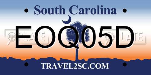 EOQ05D South Carolina License Plate